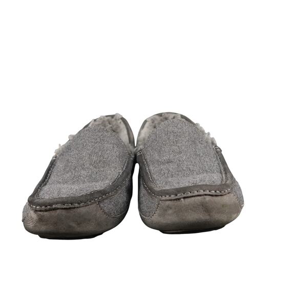 Ugg Shoes Mens 10 Ascot Slipper Wool Leather Loafer Rubber Sole Slip On Casual - Picture 2 of 12
